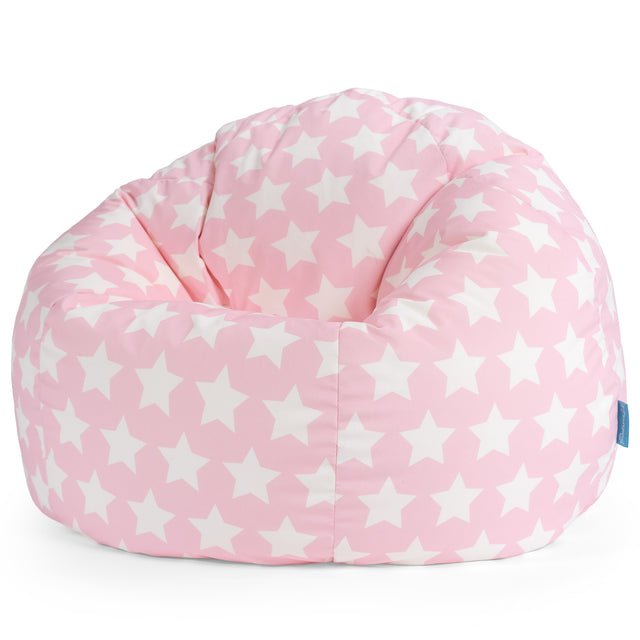 Pouf Poire Classique - Imprimé Rose étoile 01