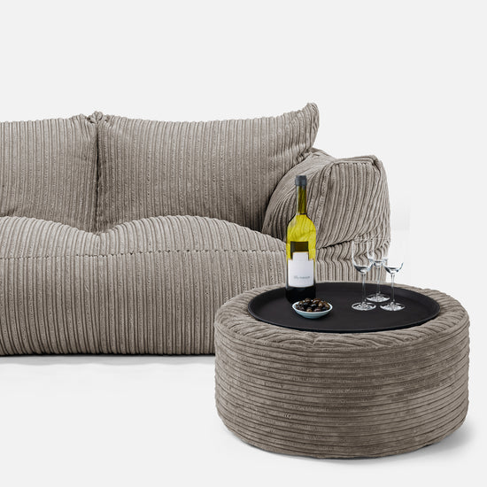 Joséphine Canapé Pouf - Côtelé Grège 03