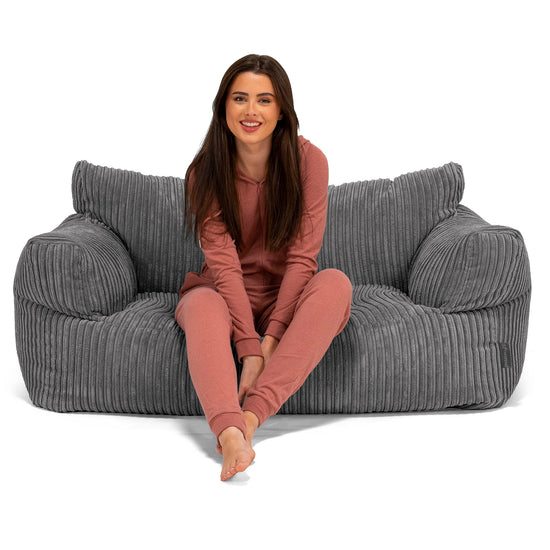Joséphine Canapé Pouf - Côtelé Gris Ardoise 03