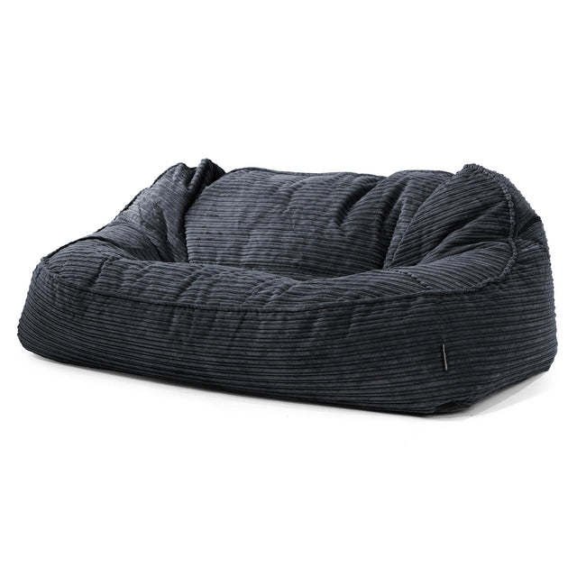 Le Canapé Pouf Géant Doudou - Côtelé Noir 01