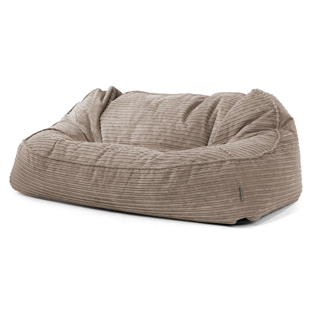 Le Canapé Pouf Géant Doudou - Côtelé Grège 01