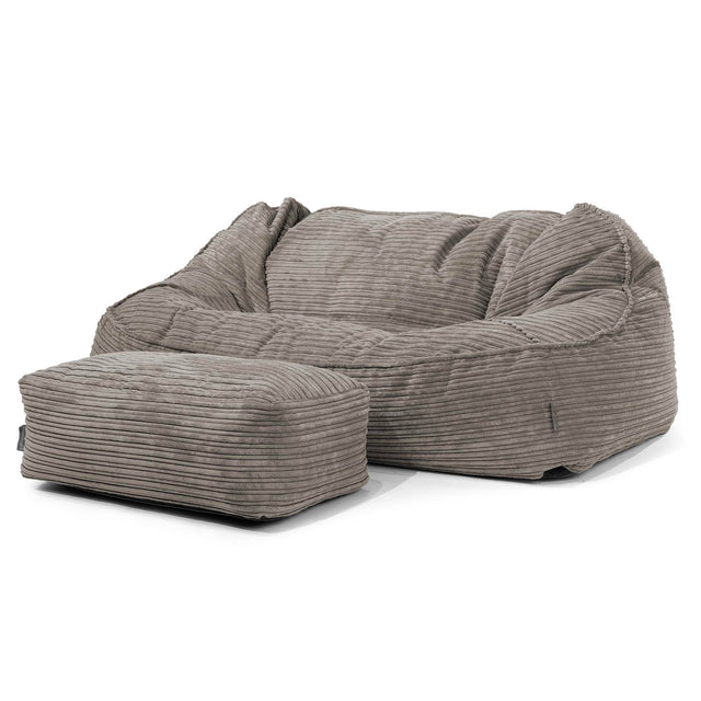Le Canapé Pouf Géant Doudou - Côtelé Anthracite 02