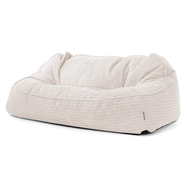 Le Canapé Pouf Géant Doudou - Côtelé Ivoire 01