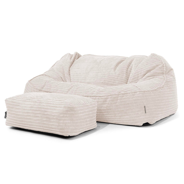 Le Canapé Pouf Géant Doudou - Côtelé Ivoire 02