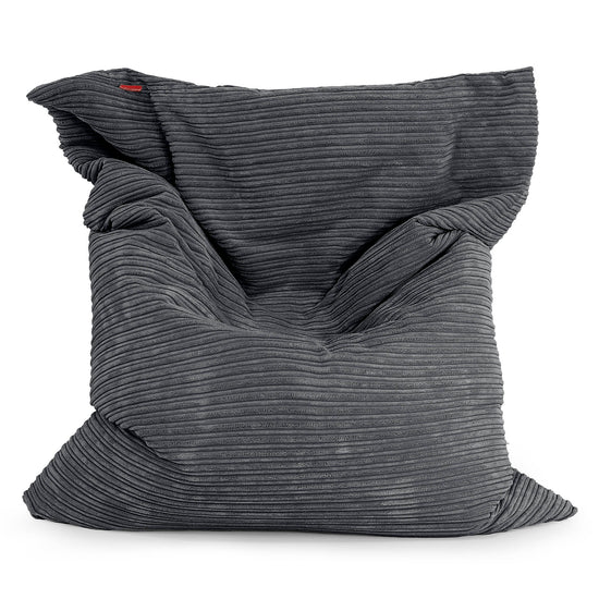 Pouf Géant XXL - Côtelé Noir 01