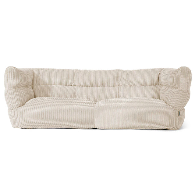 Canapé Pouf Louis 3 places - Côtelé Crème 01