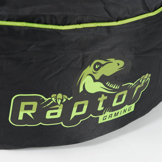 Fauteuil Gaming Pouf Style Siège Auto - Noir / Vert 08
