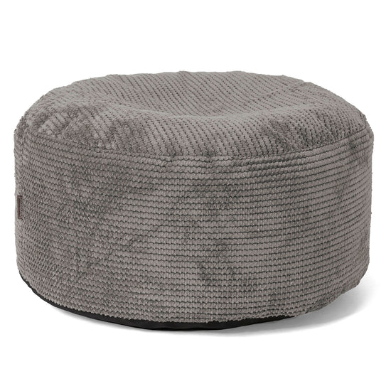 Grand Repose-pied Rond - Pompon Anthracite 01