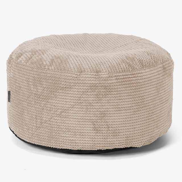 Grand Repose-pied Rond - Pompon Crème 01