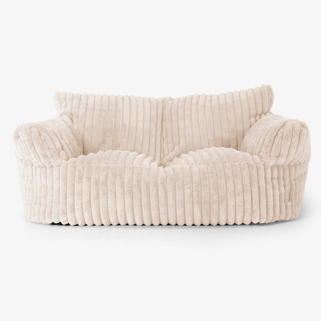 Joséphine Canapé Pouf - Velours Côtelé Ultra Pelucheux Crème 01