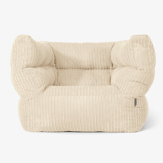Albert Pouf Fauteuil Design 2.0 - Côtelé Crème 01
