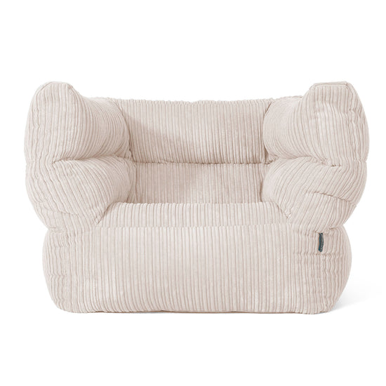 Albert Pouf Fauteuil Design - Côtelé Ivoire 01