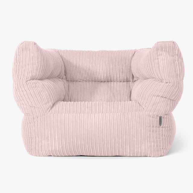 Albert Pouf Fauteuil Design - Côtelé Rose 01