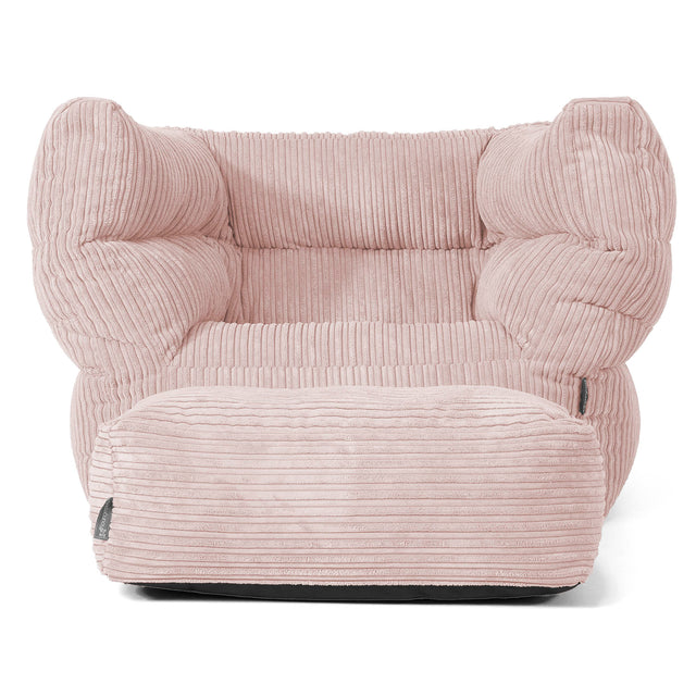 Albert Pouf Fauteuil Design - Côtelé Rose 02