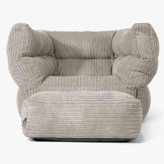 Albert Pouf Fauteuil Design - Côtelé Vison 02