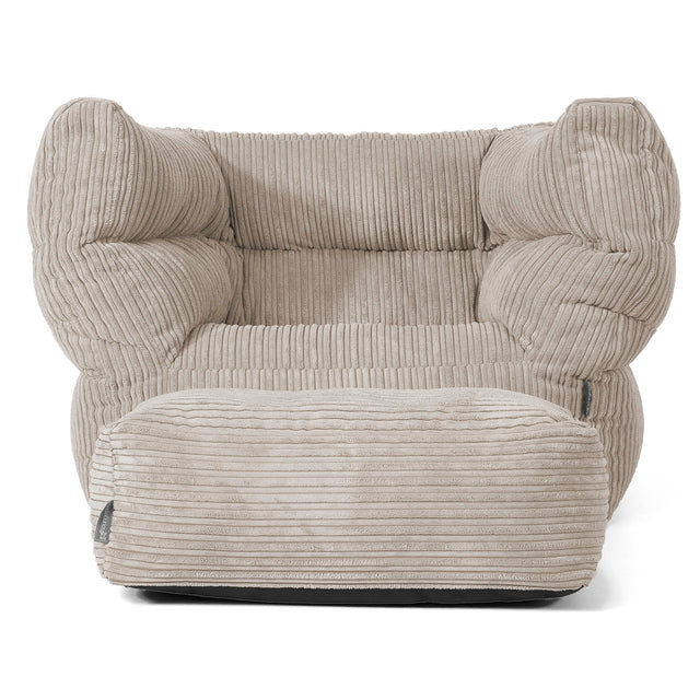 Albert Pouf Fauteuil Design - Côtelé Vison 02