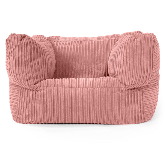 Albert Pouf Fauteuil Design - Côtelé Pêche 01