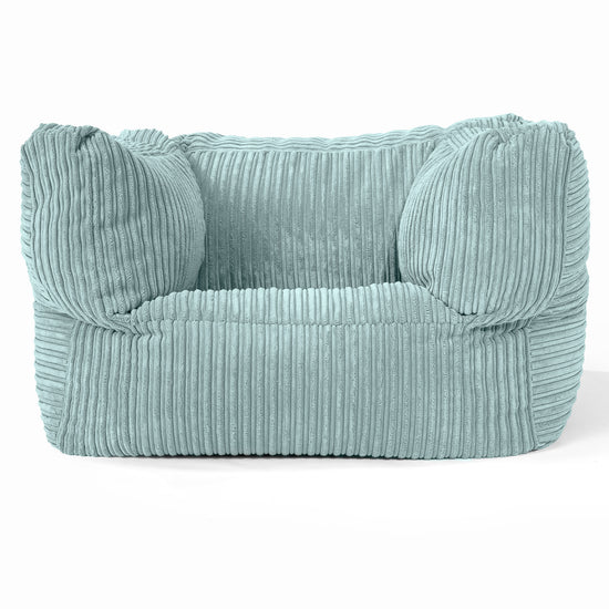 Albert Pouf Fauteuil Design - Côtelé Verte Menthe 01
