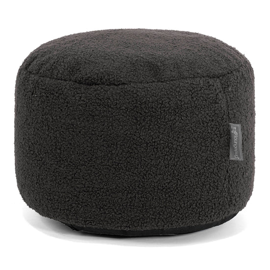 Petit Repose Pied - Bouclé Anthracite 01