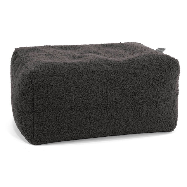 Petit Repose Pied - Bouclé Anthracite 01