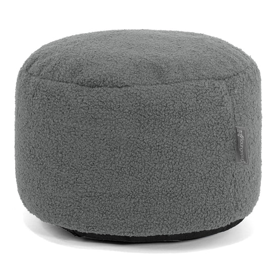 Petit Repose Pied - Bouclé Gris 01