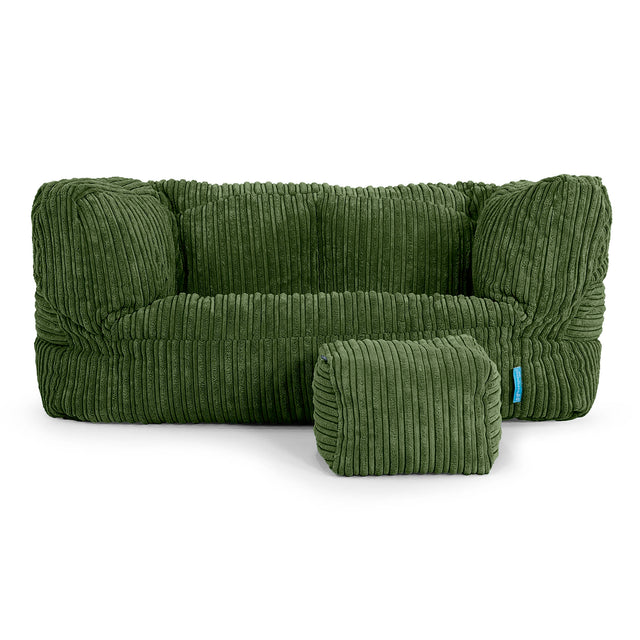 Canapé Enfant Albert 2-6 ans - Côtelé Vert Forêt 02