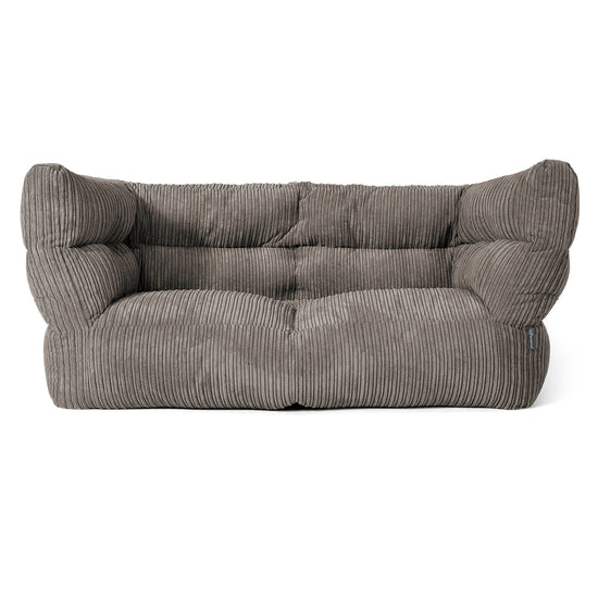 Canapé Pouf Albert 2 places - Côtelé Anthracite 01