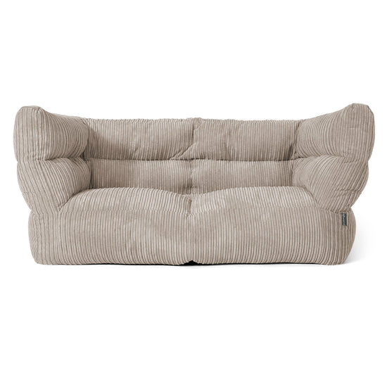 Canapé Pouf Albert 2 places - Côtelé Vison 01
