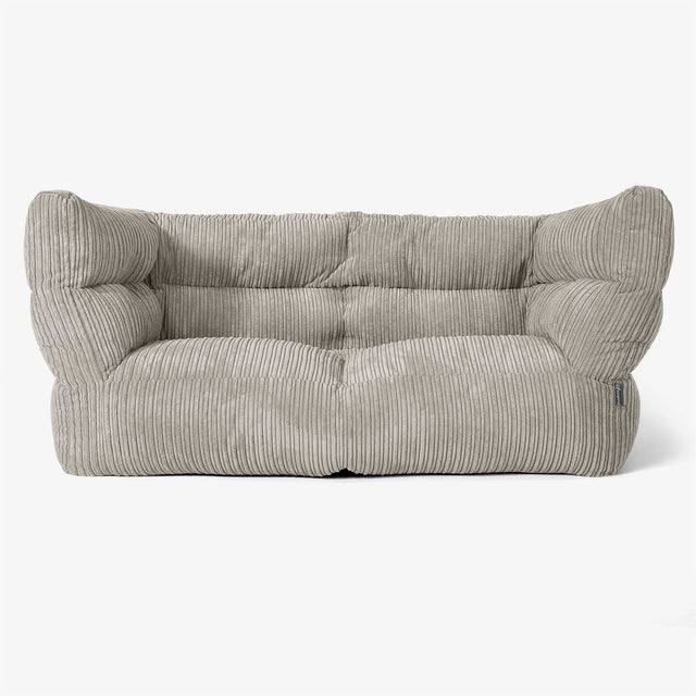 Canapé Pouf Albert 2 places - Côtelé Vison 01