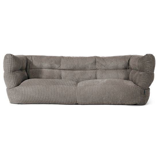 Canapé Pouf Albert 3 places - Côtelé Anthracite 01