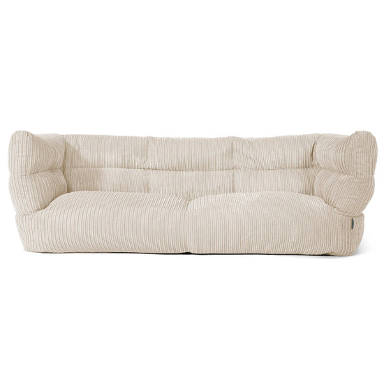 Canapé Pouf Albert 3 places - Côtelé Crème 01