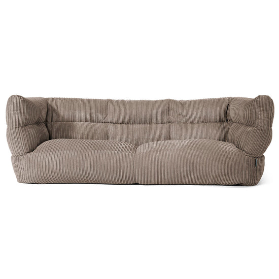 Canapé Pouf Albert 3 places - Côtelé Grège 01