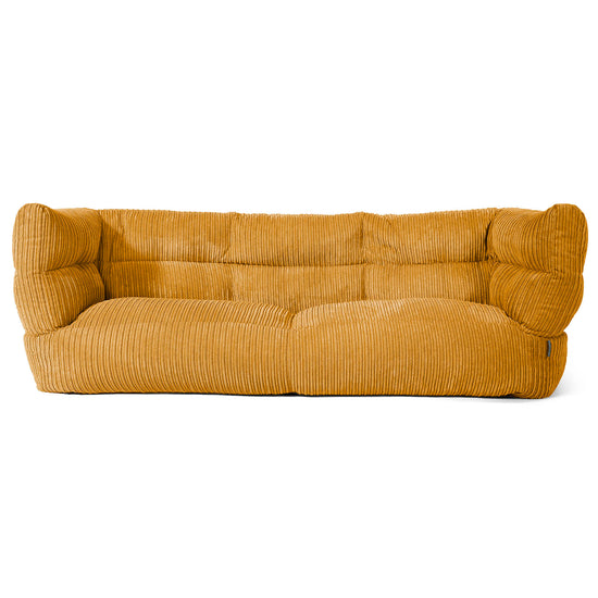Canapé Pouf Albert 3 places - Côtelé Miel doré 01