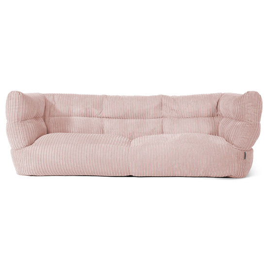 Canapé Pouf Albert 3 places - Côtelé Rose 01