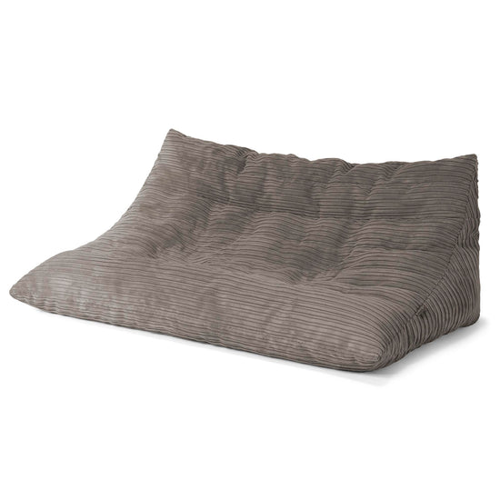 Canapé Pouf de Sol Noah - Côtelé Anthracite 02