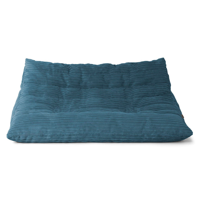 Canapé Pouf de Sol Noah - Côtelé Bleu Marine 01