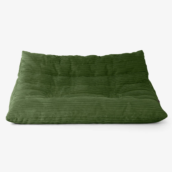 Canapé Pouf de Sol Noah - Côtelé Vert Forêt 01