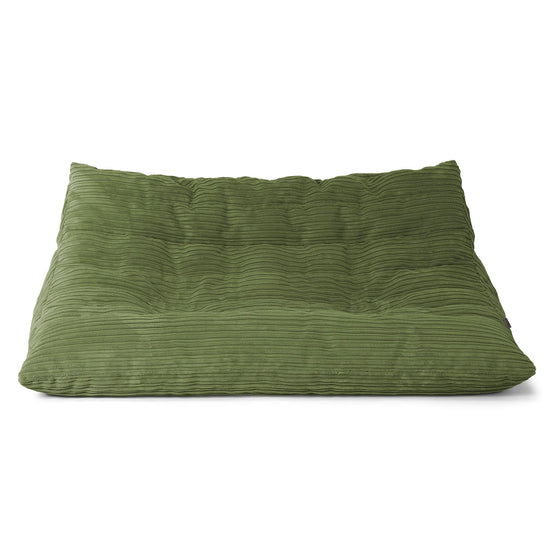Canapé Pouf de Sol Noah - Côtelé Vert Forêt 01