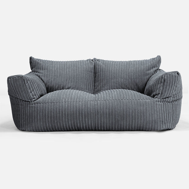 Joséphine Canapé Pouf - Côtelé Gris Ardoise 01