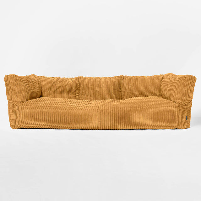 Canapé Pouf Albert 3 places - Côtelé Miel doré 01