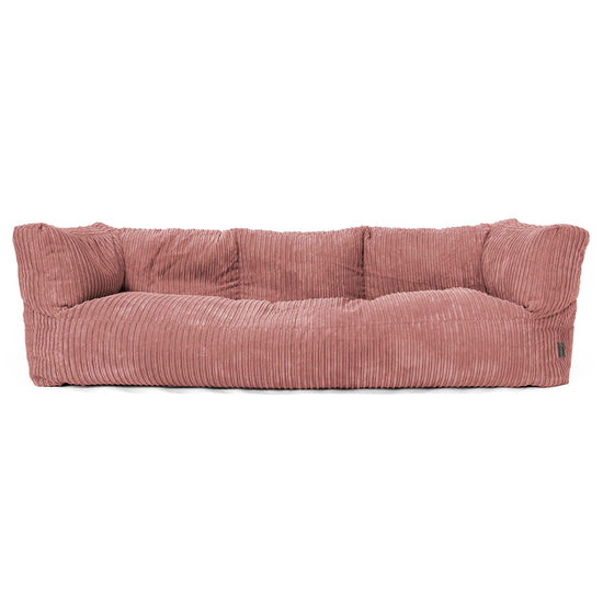 Canapé Pouf Albert 3 places - Côtelé Pêche 01