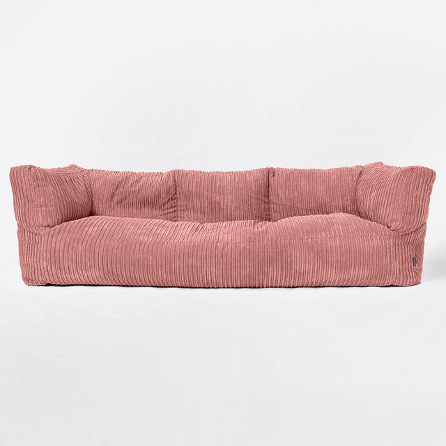 Canapé Pouf Albert 3 places - Côtelé Pêche 01