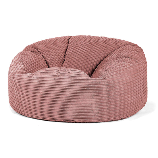 Canapé Pouf Géant Mammouth - Côtelé Pêche 01