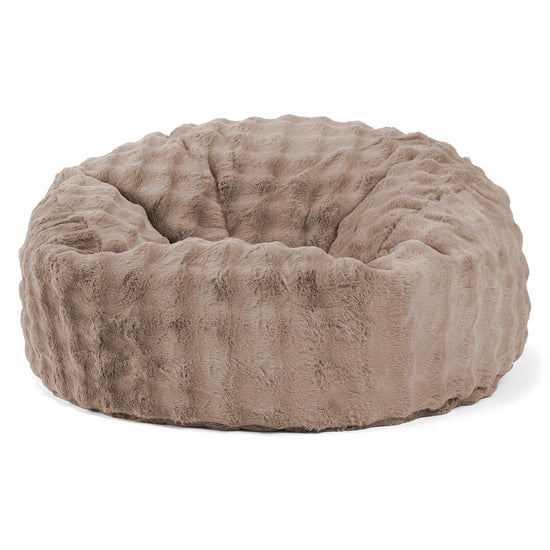 Canapé Pouf Géant Mammouth - Fausse Fourrure à Bulles Vison 01