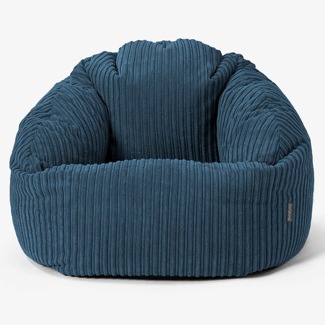 Pouf Chaise Bubble - Côtelé Bleu Marine 01