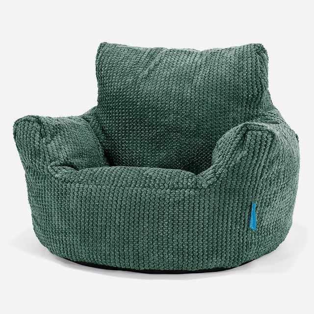 Fauteuil Pouf Bambin 1-3 ans - Pompon Vert Mousse 01