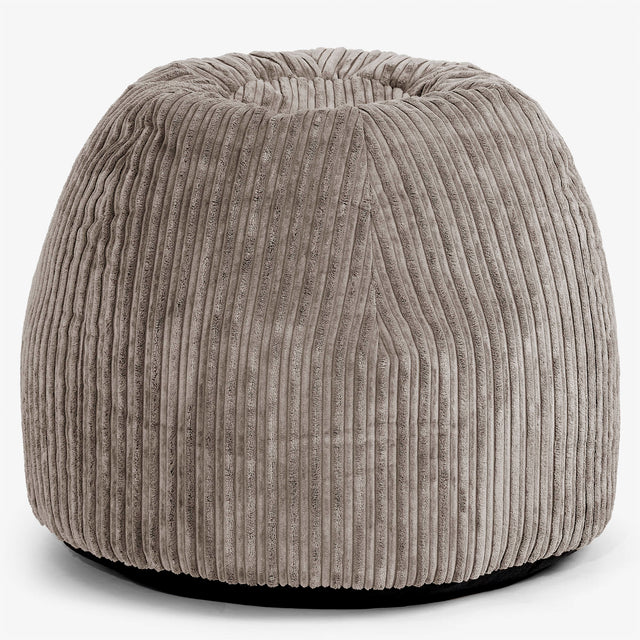 Tabouret Pouf de Coiffeuse - Côtelé Grège 01