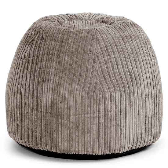 Tabouret Pouf de Coiffeuse - Côtelé Grège 02
