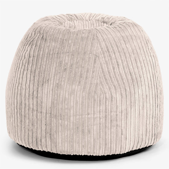 Tabouret Pouf de Coiffeuse - Côtelé Ivoire 01