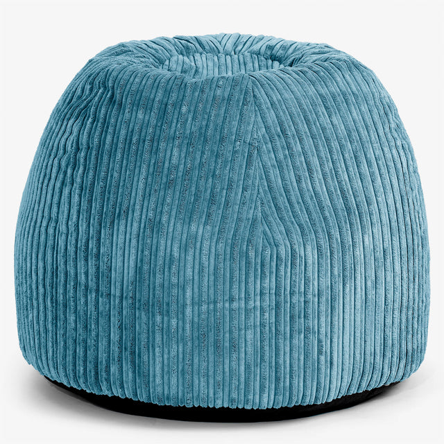 Tabouret Pouf de Coiffeuse - Côtelé Mer Égée 01